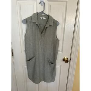 Mountain‎ Khakis Dress Green Relaxed Pockets V-Neck Collar Womens Size Small